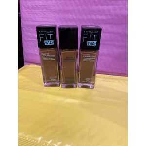 Lot of 3‎ Maybelline Fit Me Matte Poreless Foundation 362 Truffle